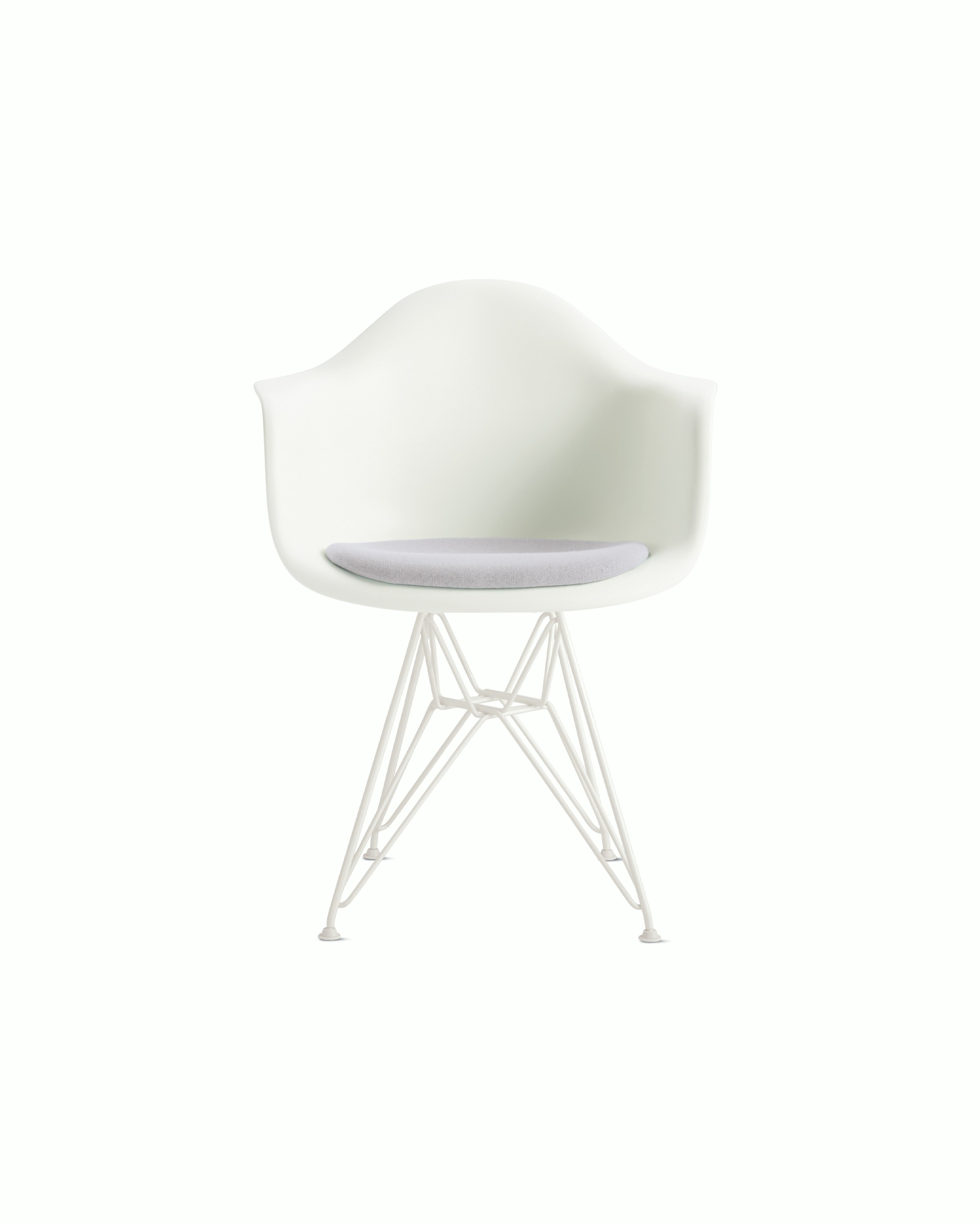 Eames Molded Plastic Armchair with Seat Pad