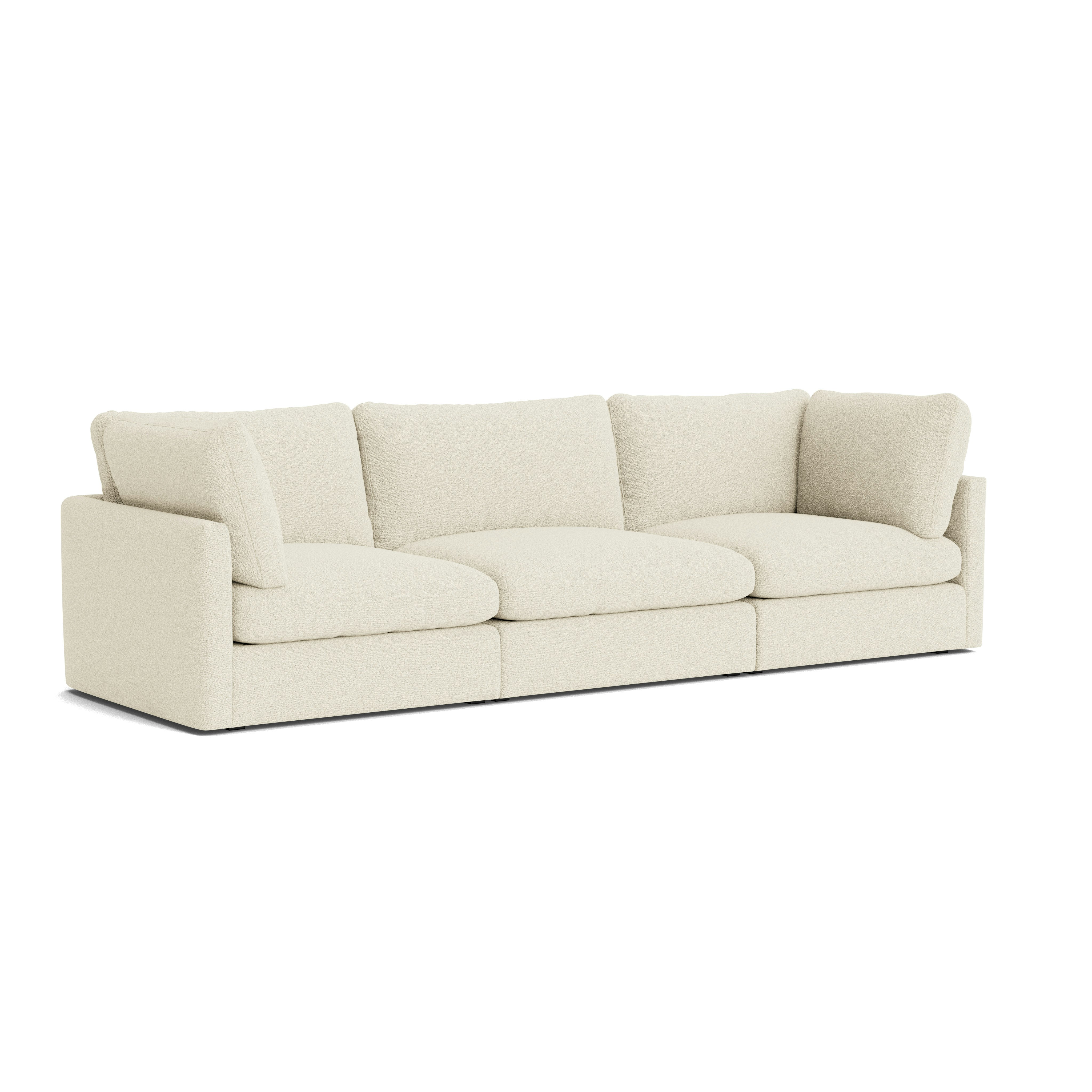 Hackney Compact 3 Seat Sofa - Flamiber, A5 Cream