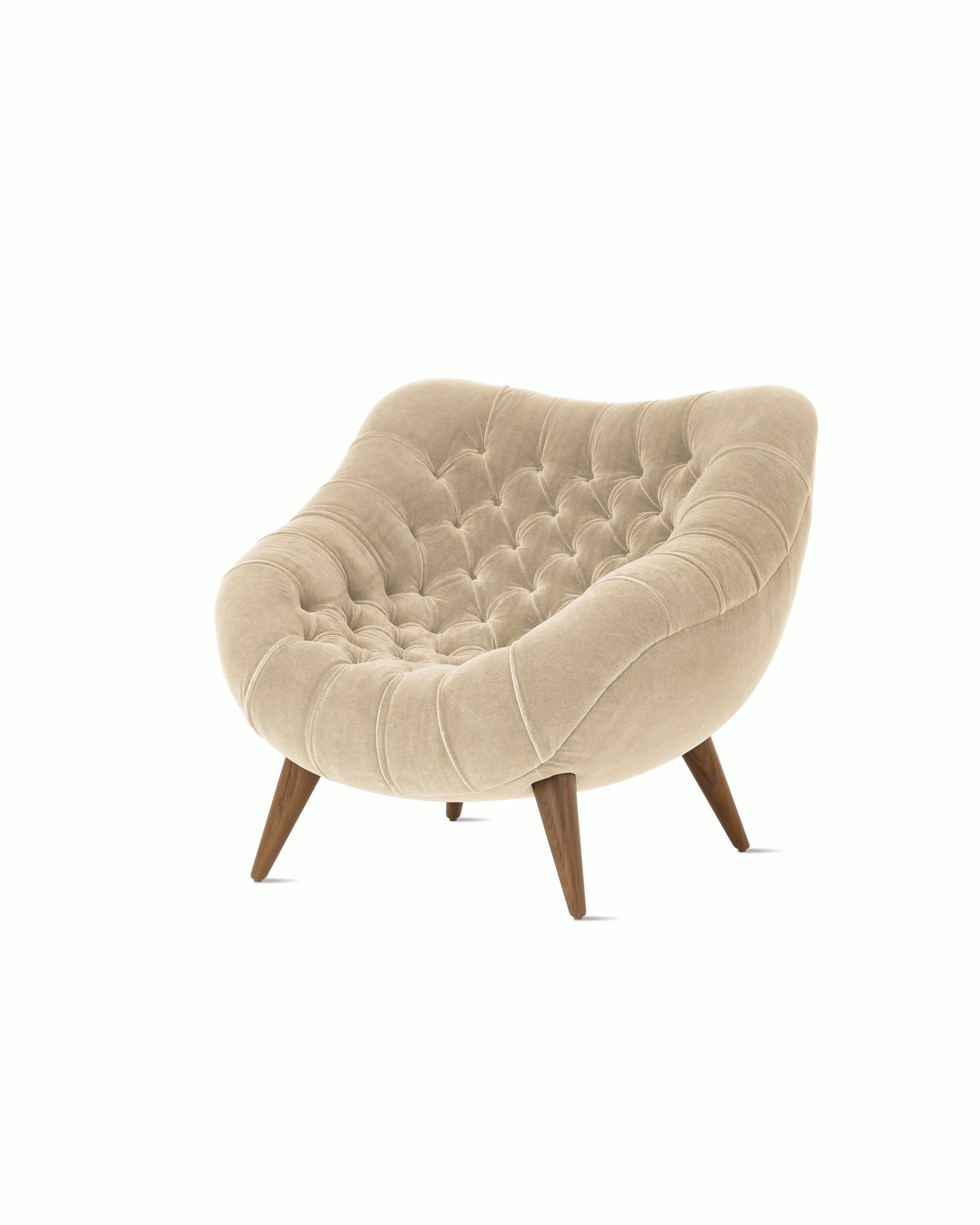Rohde Easy Chair - Walnut,  Mohair Supreme,  Capiz