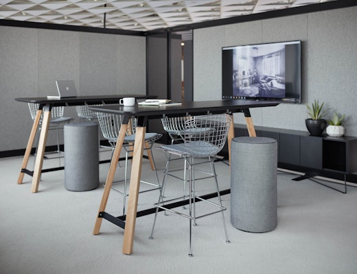 Rockwell Unscripted Tall Table Rockwell Unscripted Creative Wall tall table credenza swivel cylinder