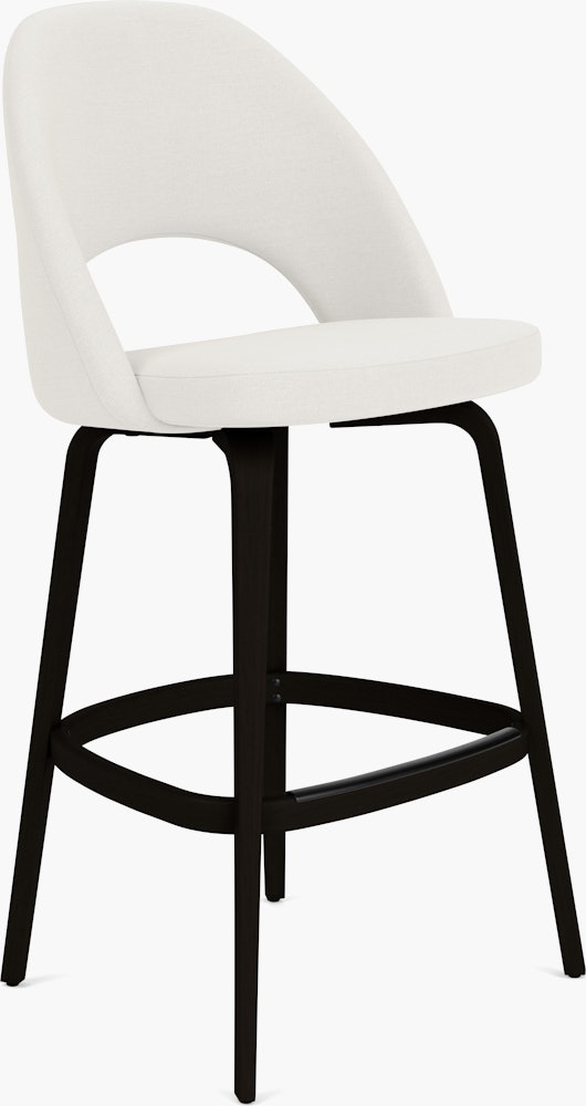 Saarinen Executive Stool - Bar Height, Hourglass, Air, Ebonized Walnut