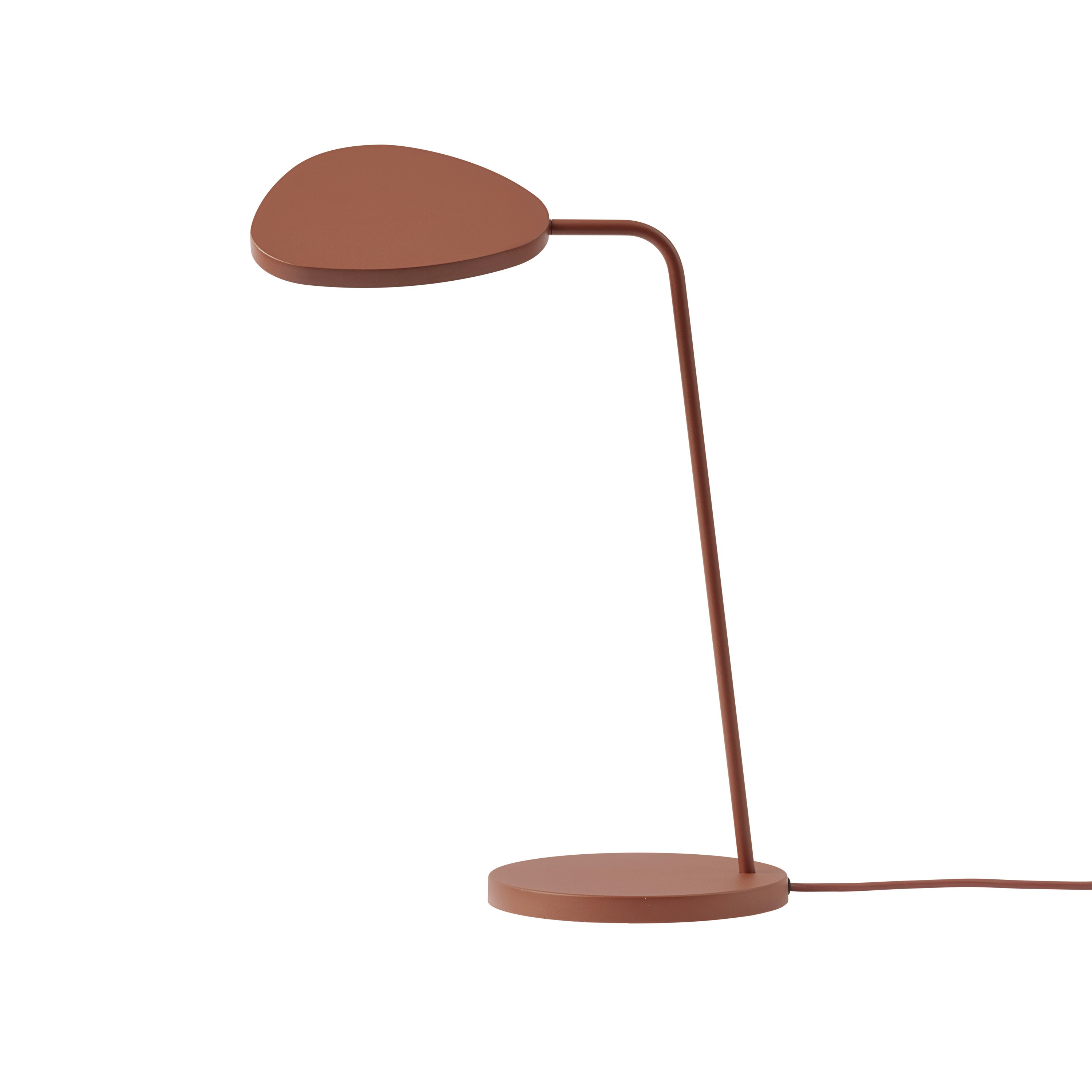 Leaf table copper brown
