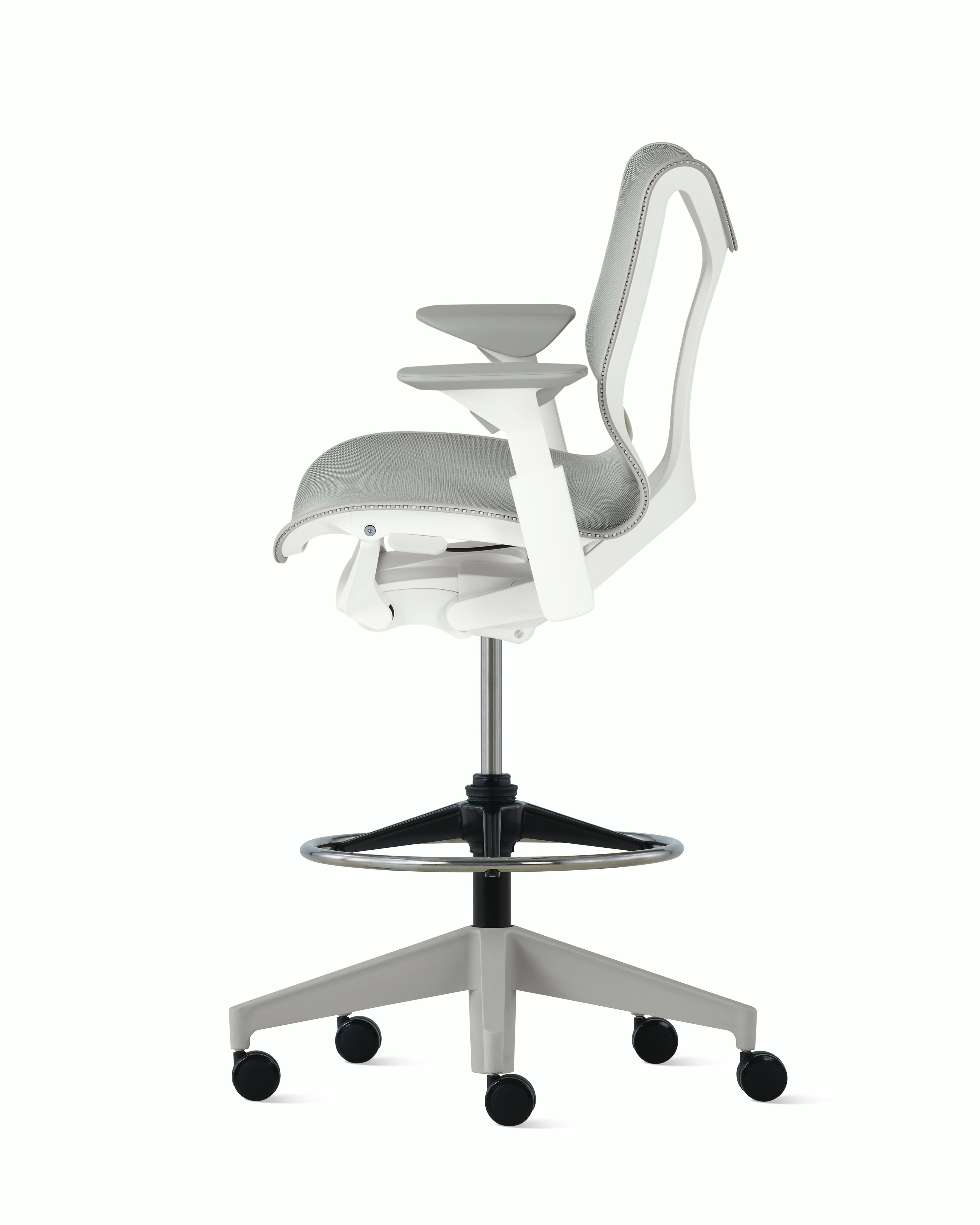 Cosm Stool Low Back Adjustable Arm