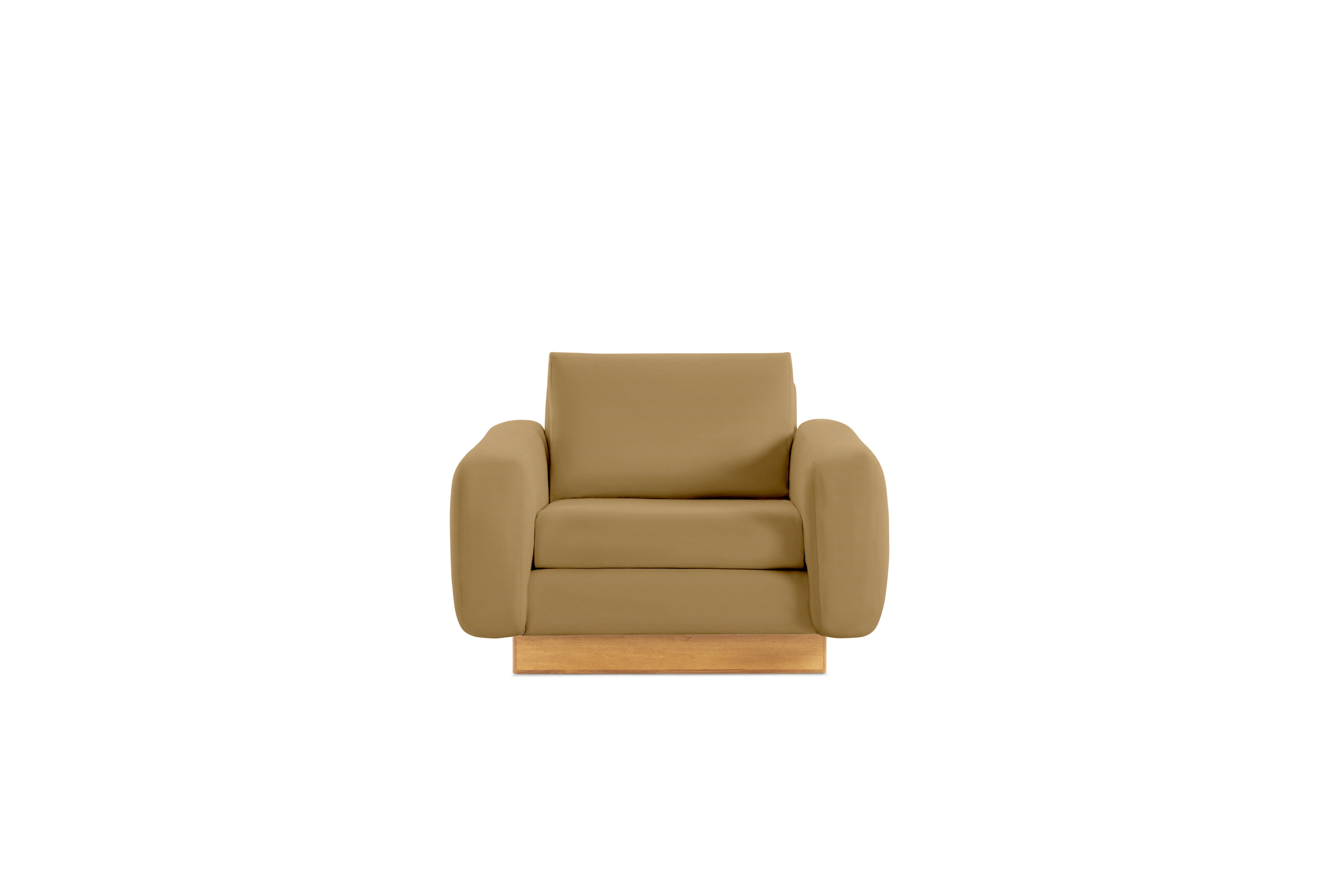 Mesa Lounge Chair - Marquis Velvet,  Coffee,  Oak
