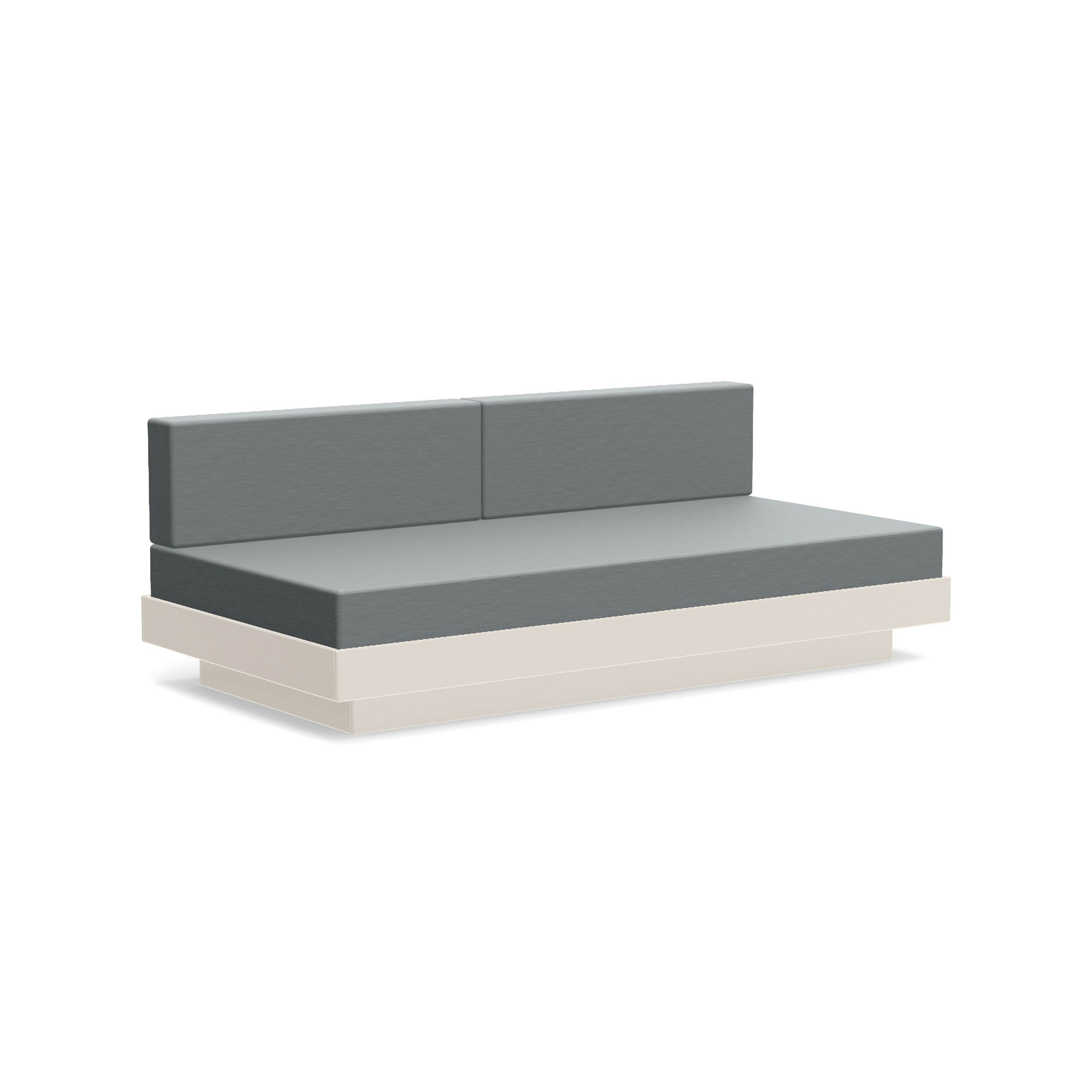 Platform One Sectional Sofa - Fog Frame,  Charcoal Cushions