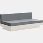 Platform One Sectional Sofa - Fog Frame,  Charcoal Cushions