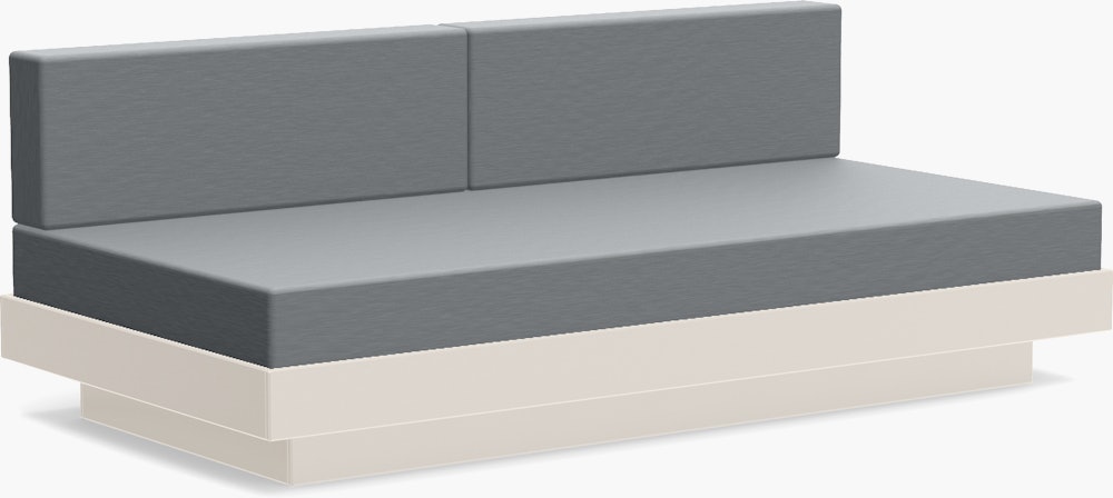 Platform One Sectional Sofa - Fog Frame,  Charcoal Cushions