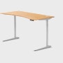 Large Jarvis Bamboo Standing Desk, Contour with Programmable, with Grommet