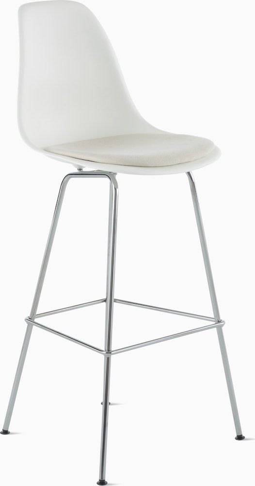 Eames Molded Plastic Stool with Seat Pad