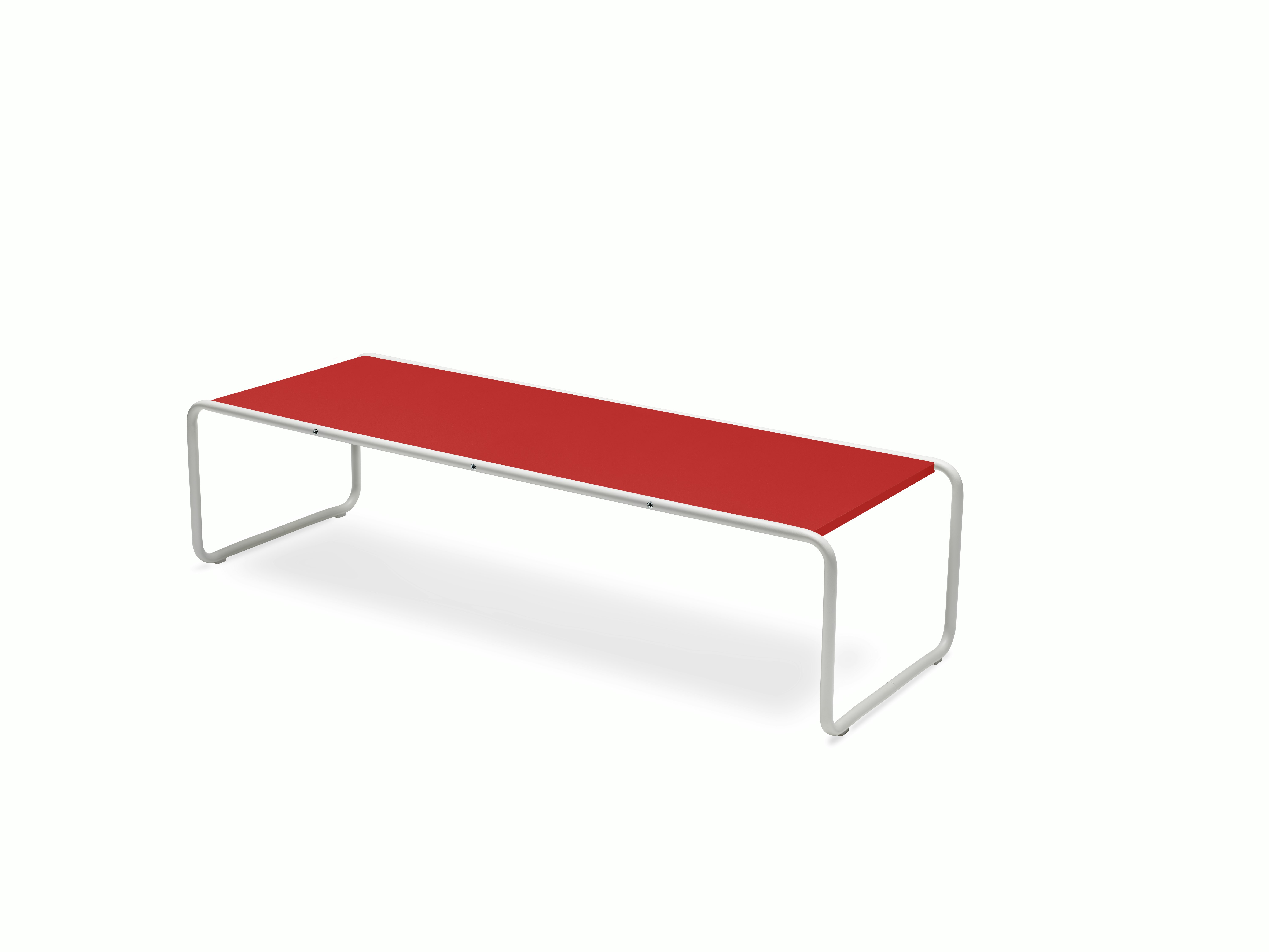 Laccio Table - Large,  Red,  Matte White
