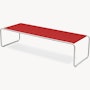 Laccio Table - Large,  Red,  Matte White