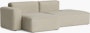 Mags SL Sectional Chaise - Left, Pecora, Cream