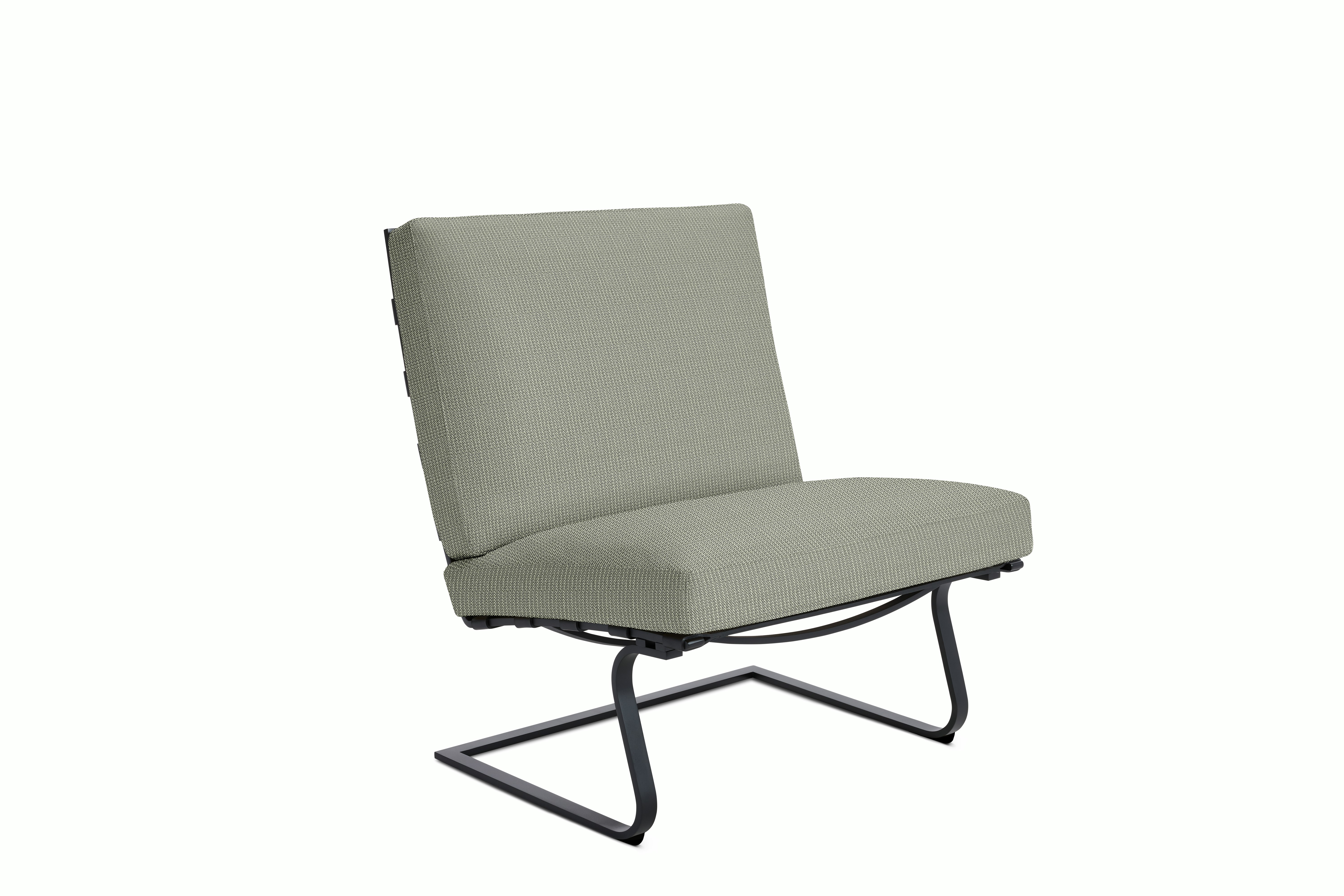 Tugendhat Chair in Dapper,  Affair with belting in Belting Leather,  Black and black frame