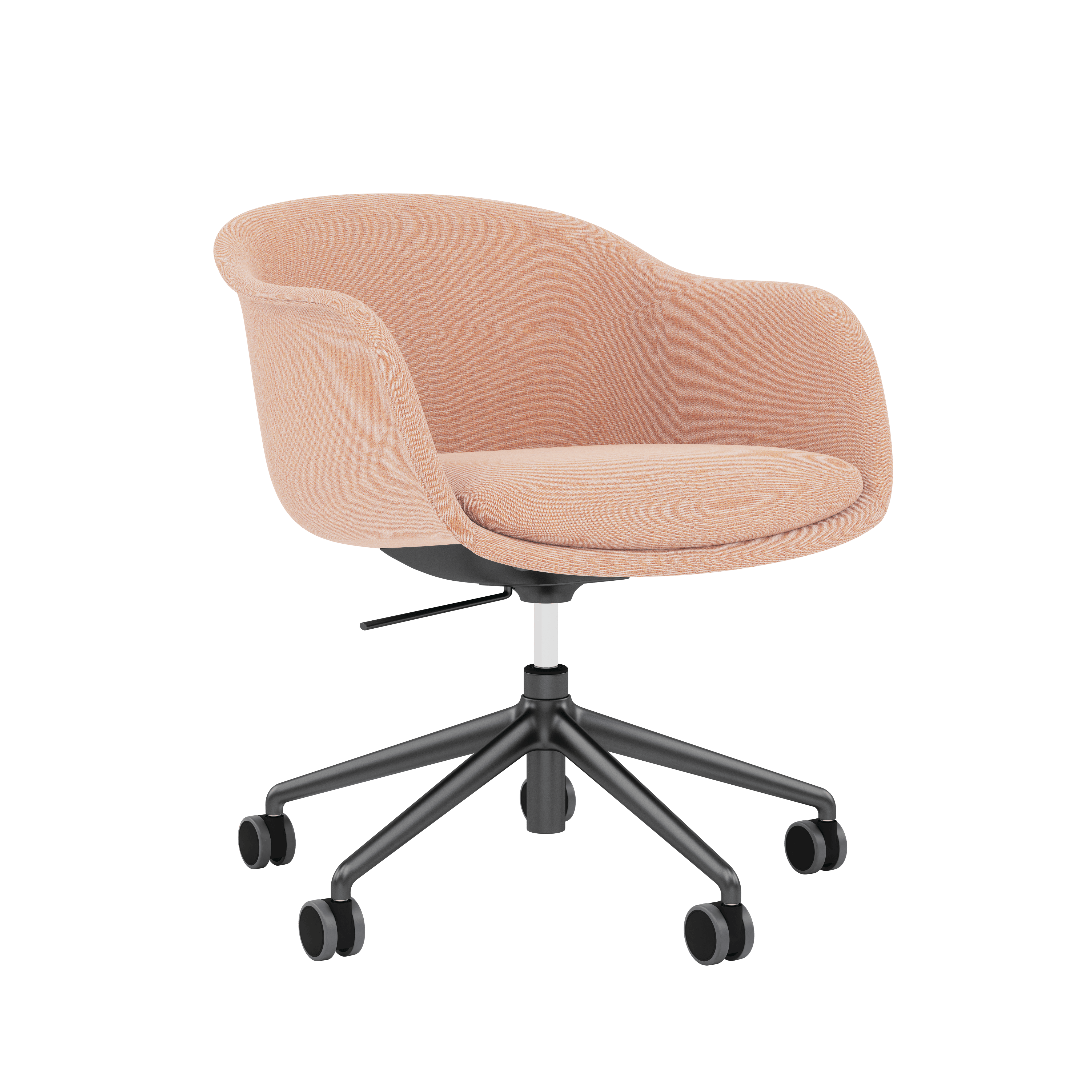 Fiber Conference Chair - Armchair,  Remix,  Rose,  Black Tube