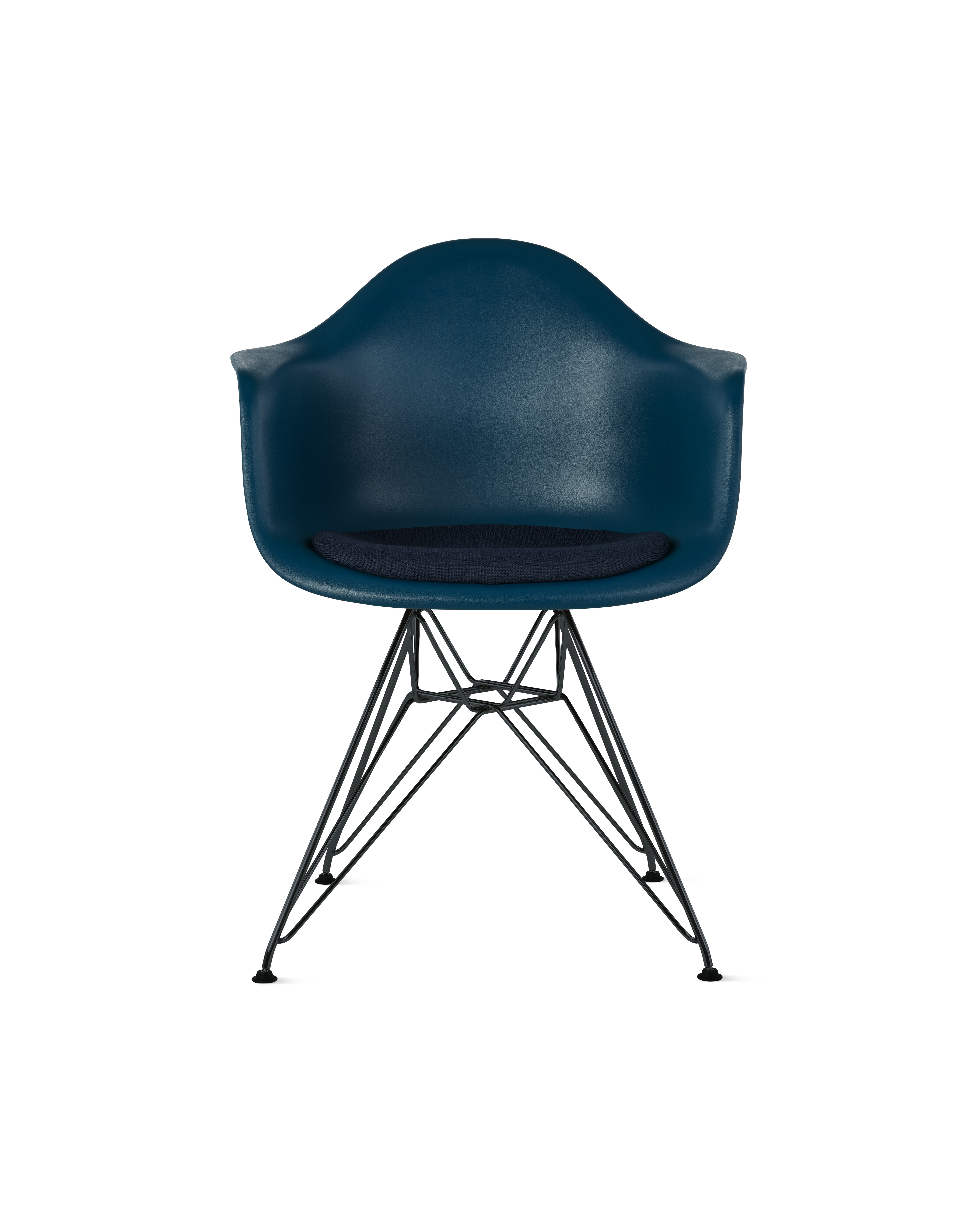 Eames Molded Plastic Armchair with Seat Pad