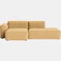 Mags SL Sectional Chaise - Left, Olavi by HAY, 15 Mustard / White Speckle