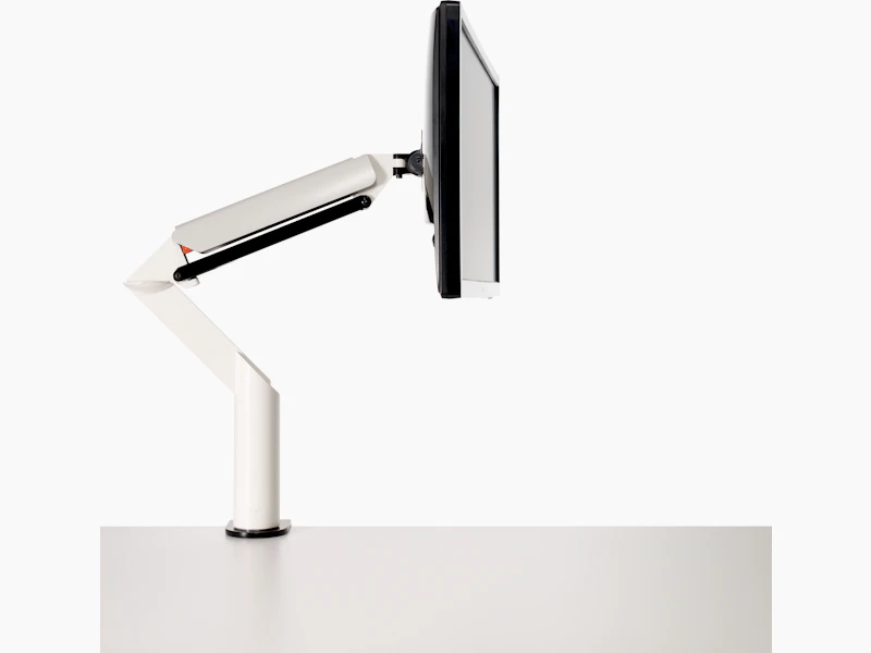 Knoll White Sapper XYZ Monitor Arm