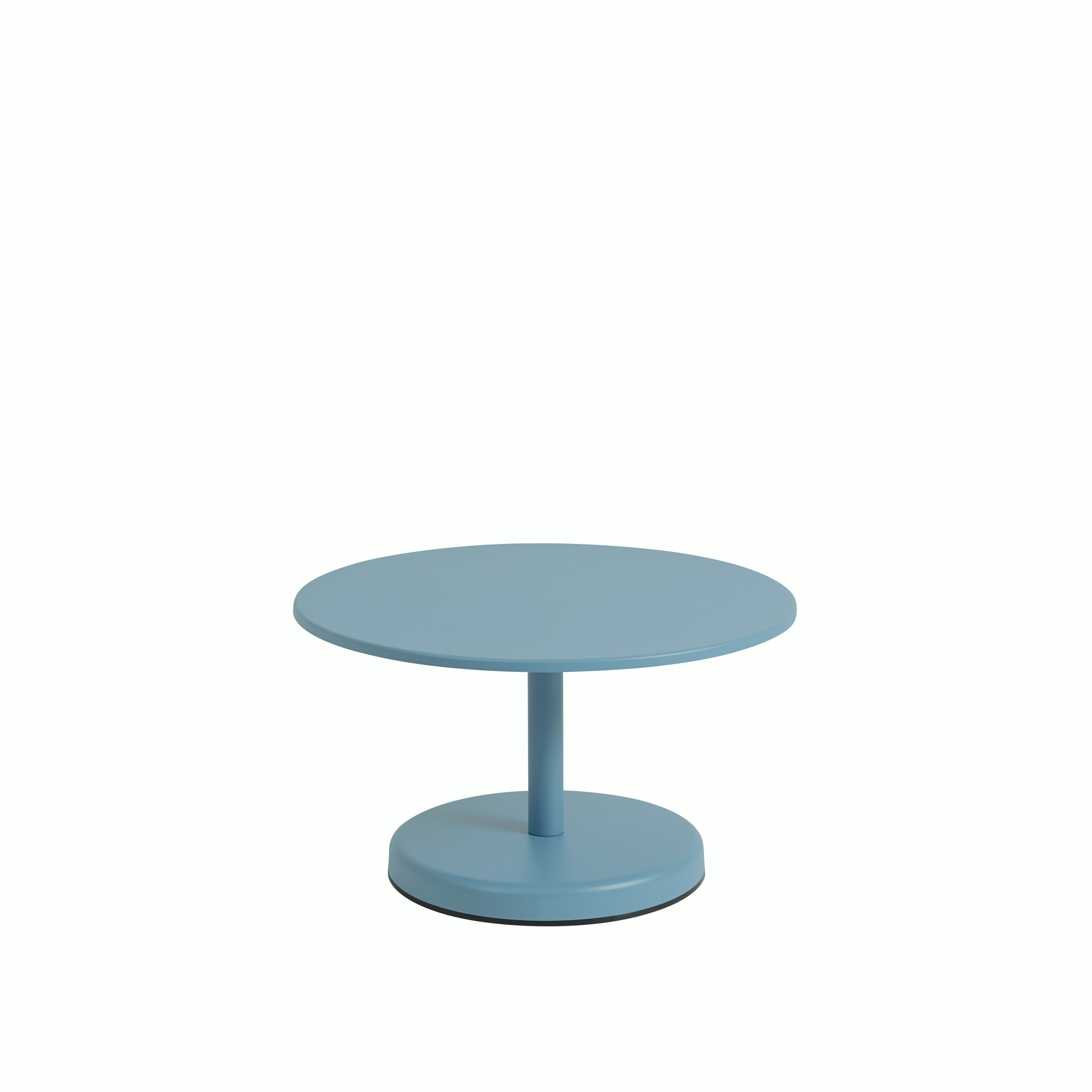 Linear steel coffee table 70 h40 pale blue muuto