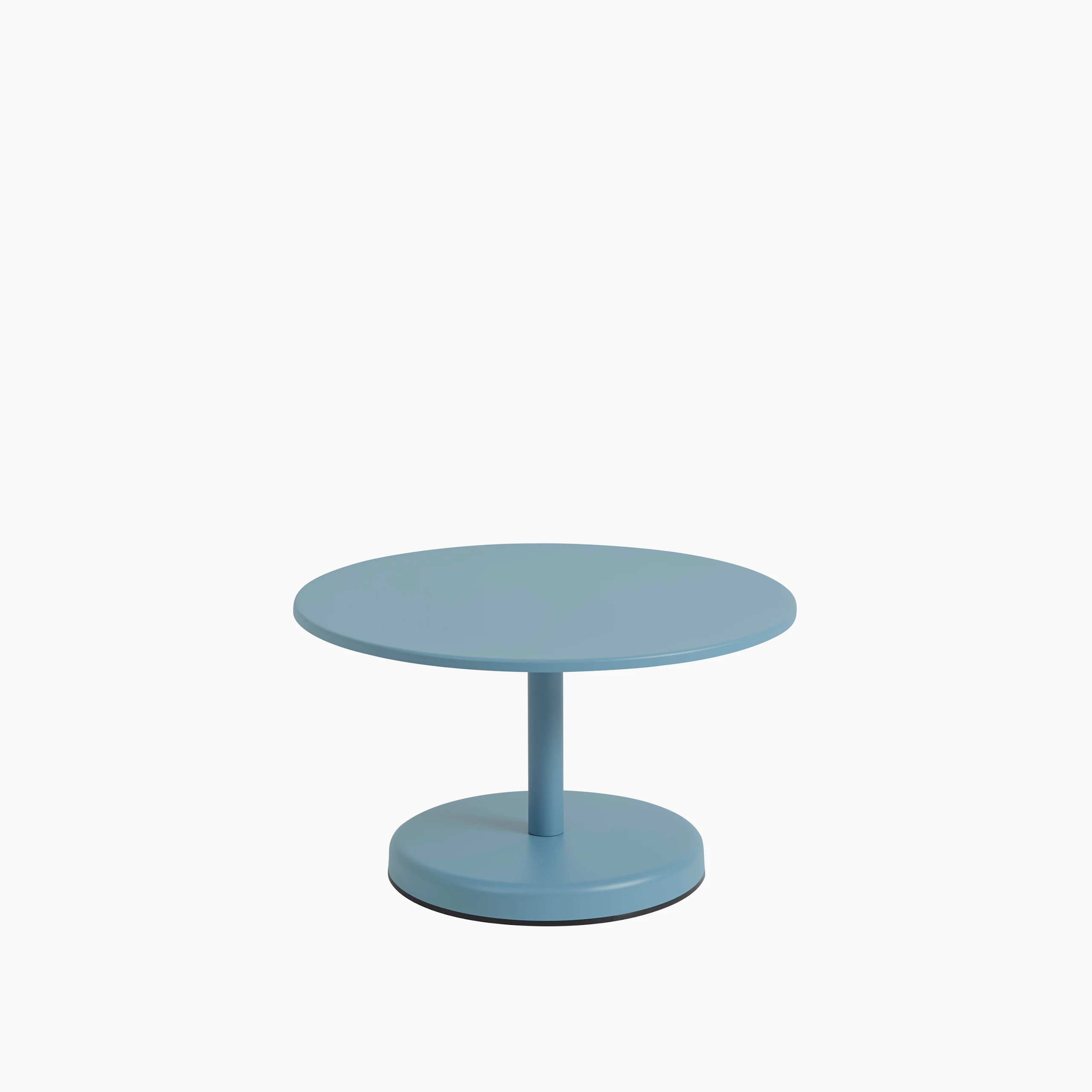 Linear steel coffee table 70 h40 pale blue muuto