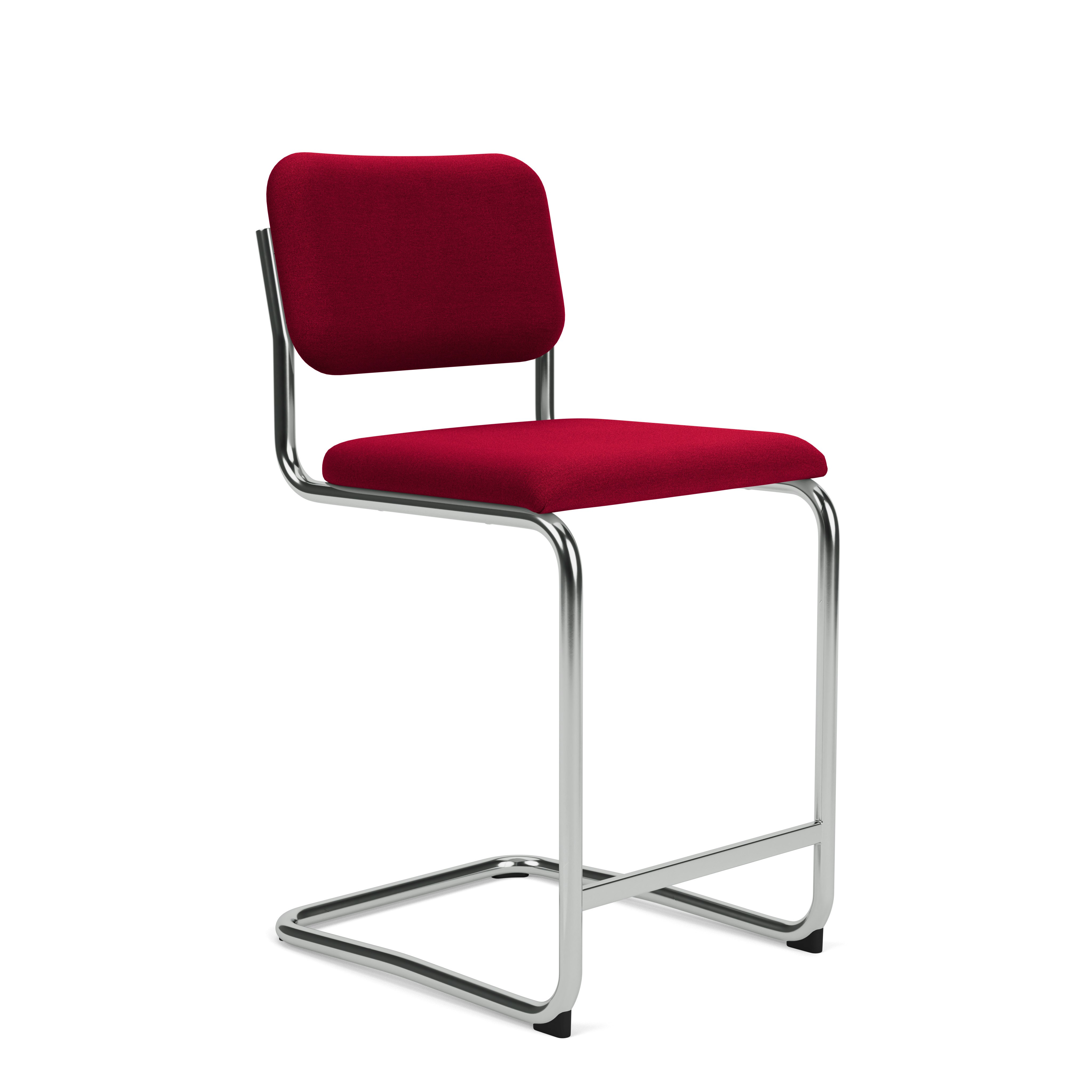 Cesca Stool Fully Upholstered, Hourglass, Flame, Counter