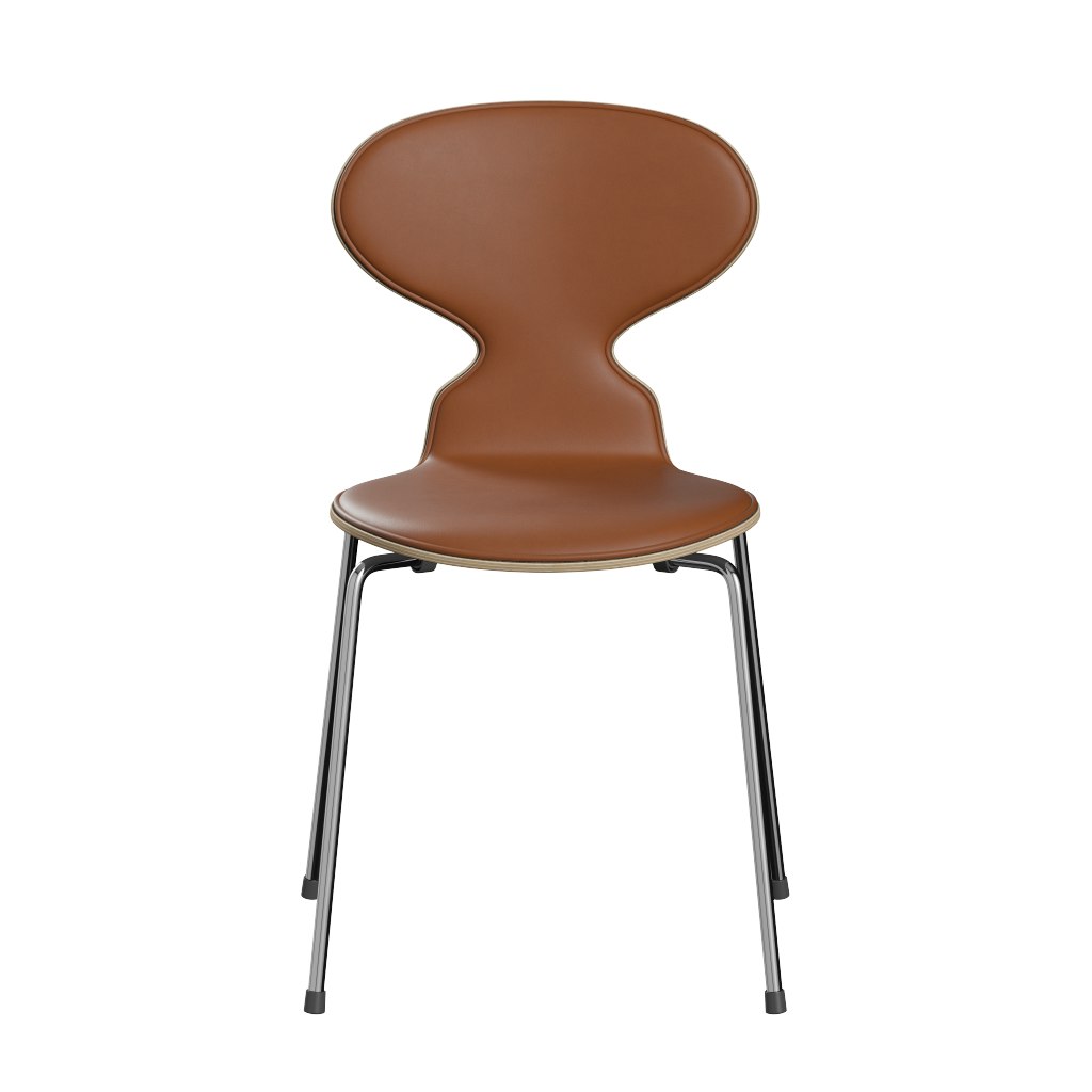 Ant Upholstered Chair,   Essential Leather,  Clear Lacquered Veneer,   Walnut,   Walnut