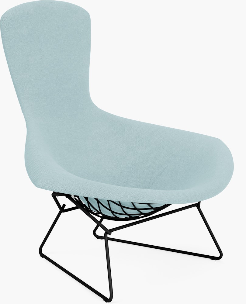Bertoia Bird Lounge Chair, Black, Full Cover, Crossroads, Cabana