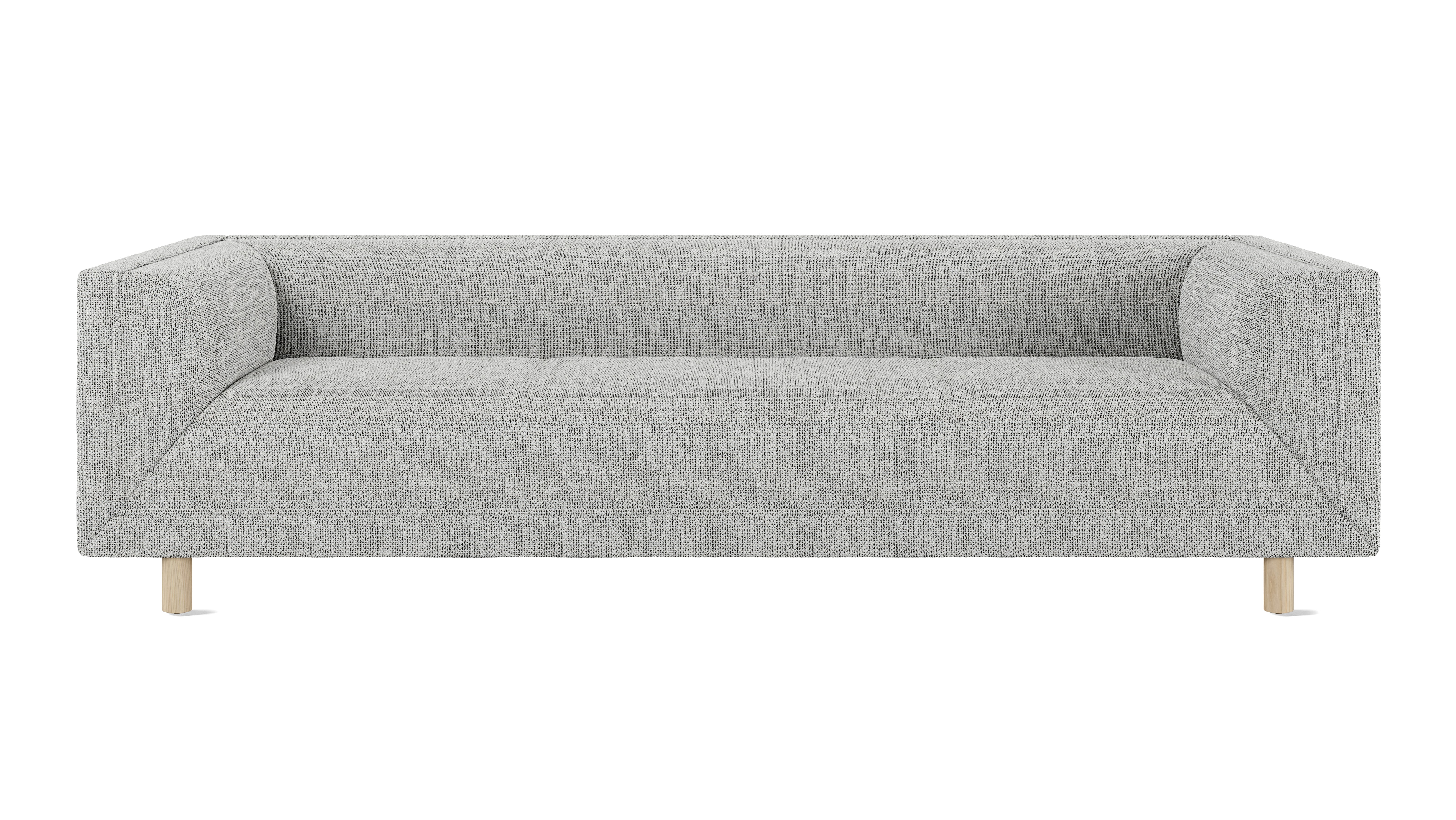 Rolled Arm Sofa 96,  Capri,  Silver,  White Ash