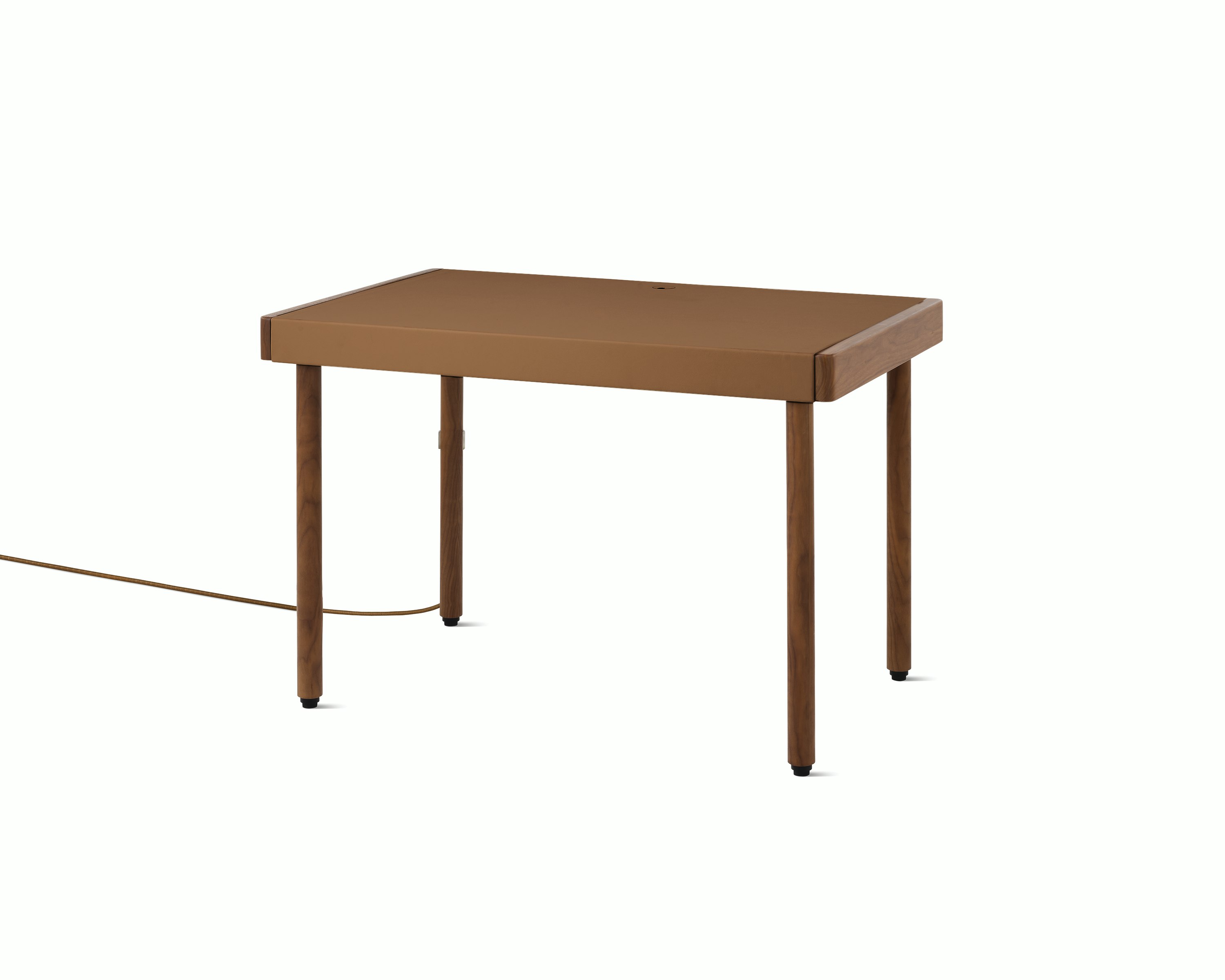 Leatherwrap Sit-to-Stand Desk, No Storage