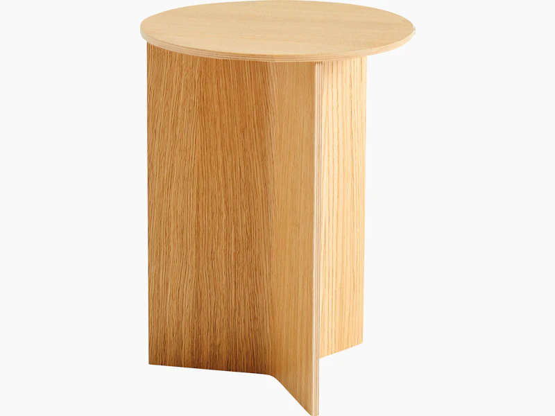 Wood Slit Side Table