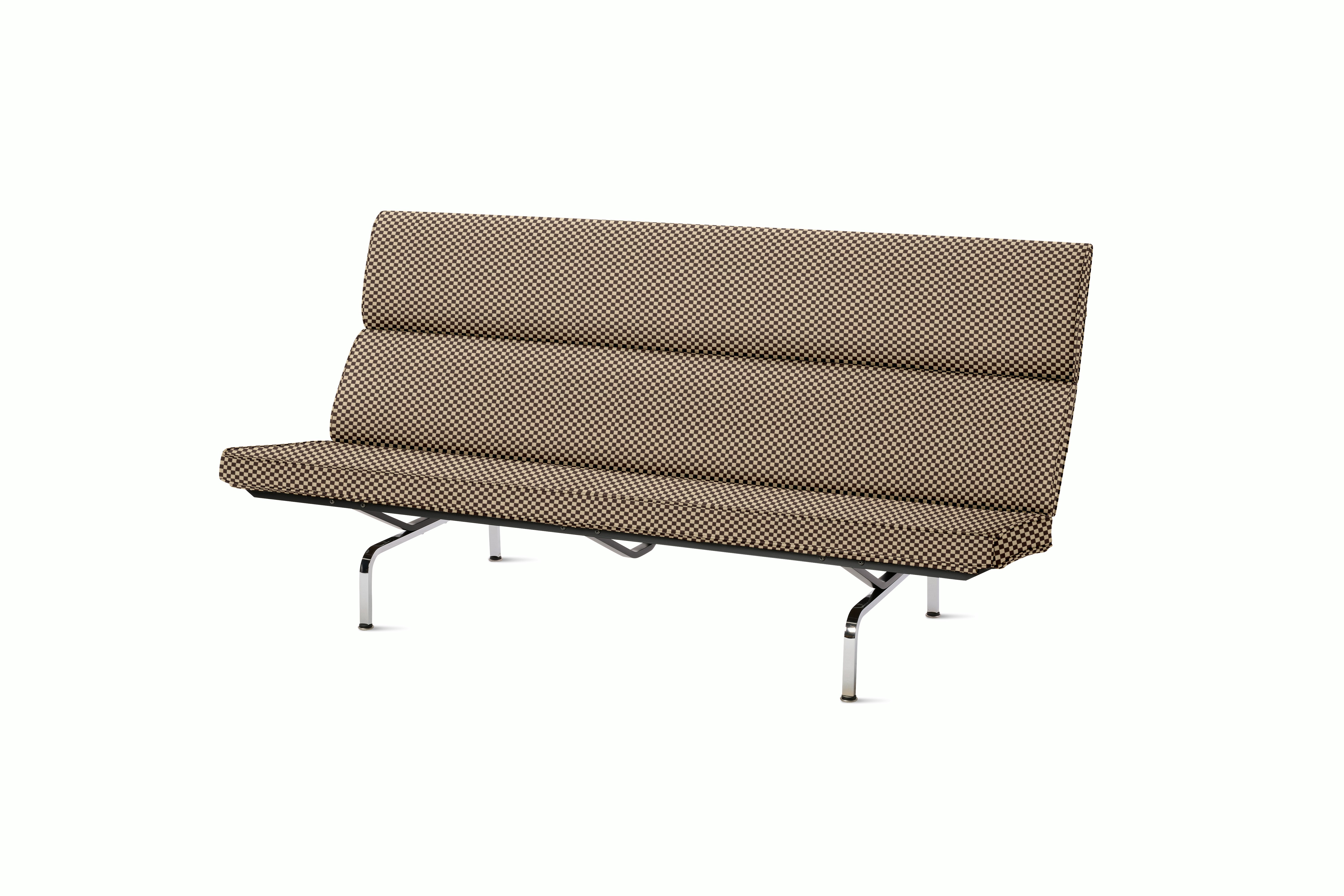 Eames Sofa Compact in Checker Siena Dark and Khaki