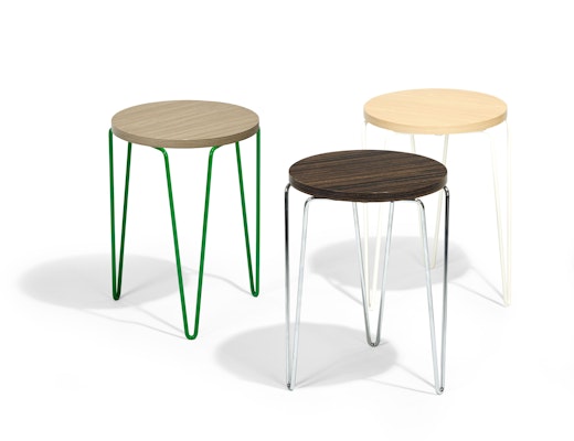 Florence Knoll Hairpin Stacking Side Table Florence Knoll Hairpin Stacking Table Side Table Zebra Woodgrain Laminate Light Ash Woodgrain Laminate Grey Ash Woodgrain Laminate