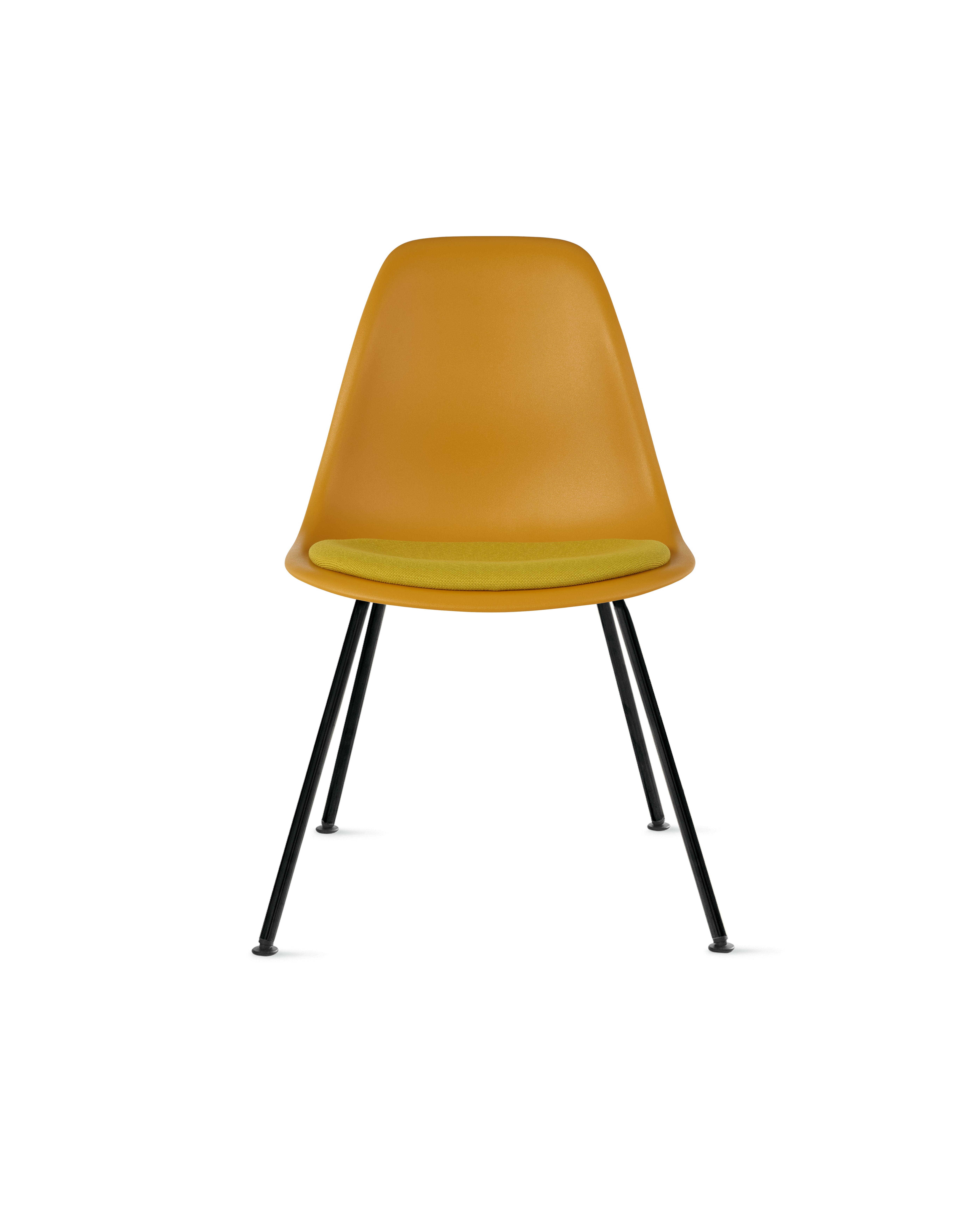 Eames Molded Plastic Side Chair with Seat Pad