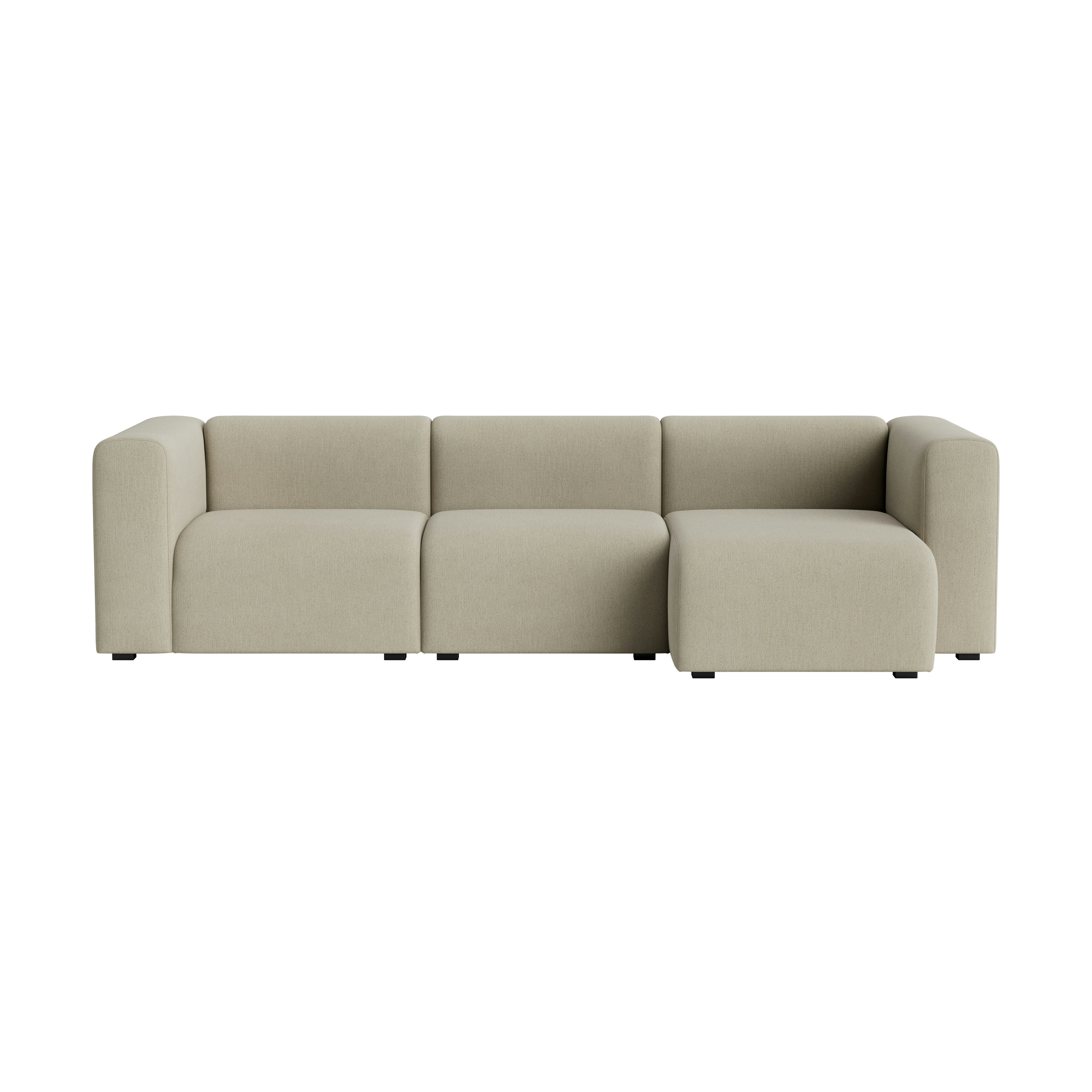 Mags Narrow Chaise Sectional - Right, Pecora, Cream
