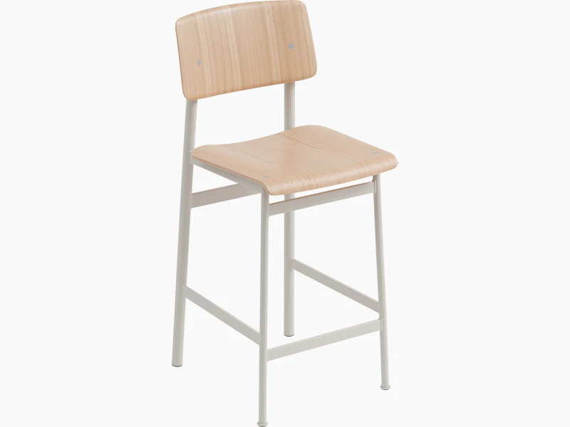 Loft bar stool 65 grey oak