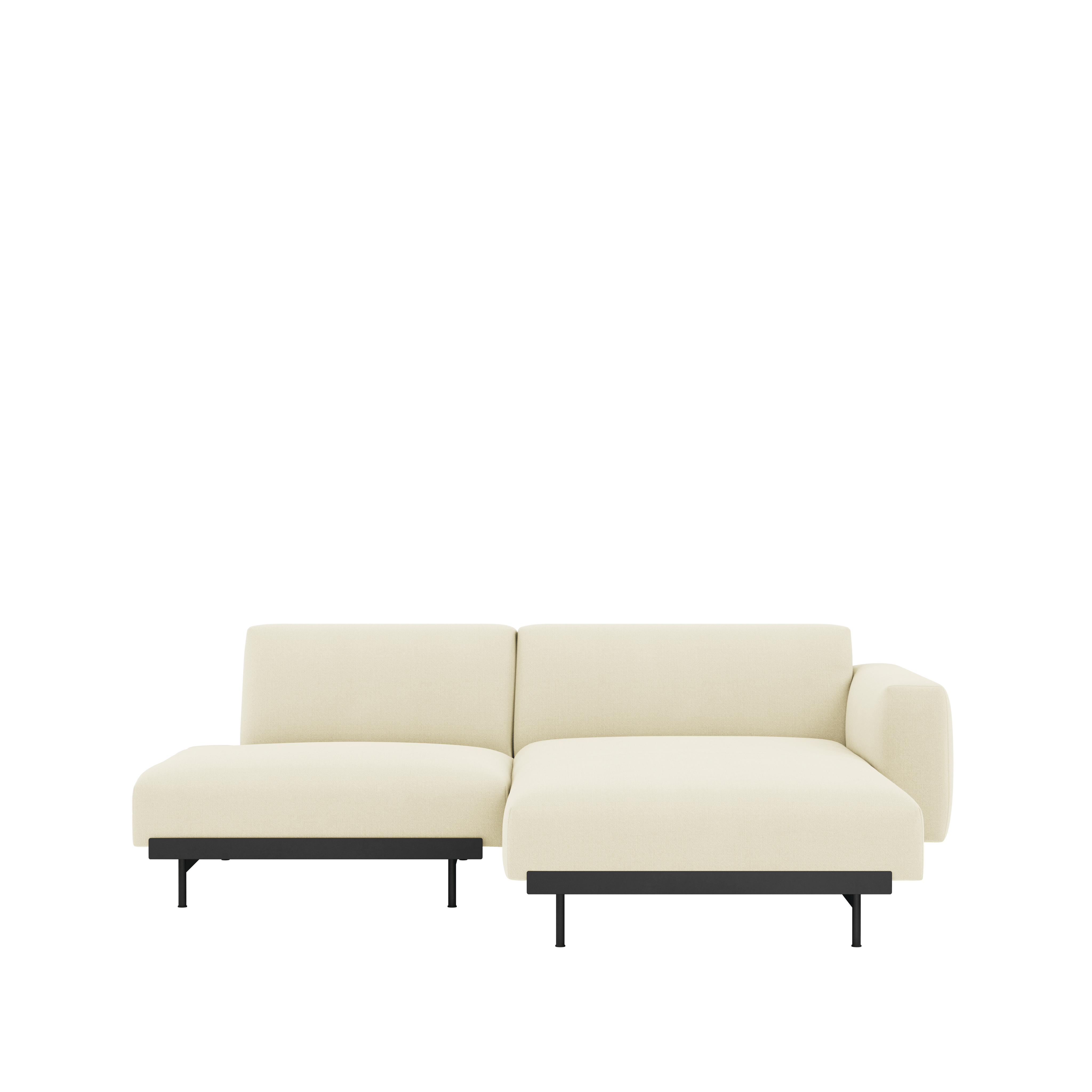 In Situ Sectional - One Arm Chaise,  Right,  2 Seater,  Configuration 7,  Vidar,  1511 Cream,  Black