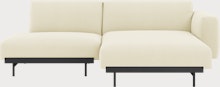 In Situ Sectional - One Arm Chaise,  Right,  2 Seater,  Configuration 7,  Vidar,  1511 Cream,  Black