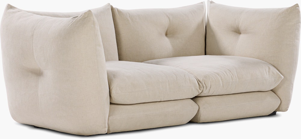 Pillo Sofa -  Two Seater Standard or Deep in Haven Ivory