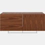 Domino Credenza - chrome,  walnut