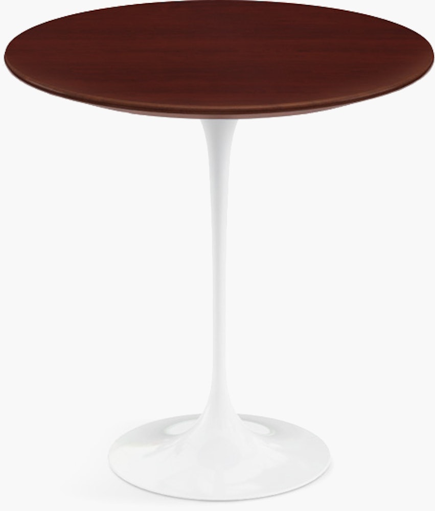 Saarinen Side Table - 20" Round\Reff Dark Cherry\White"