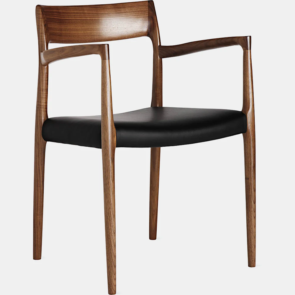 Moller Model 57 Armchair with Upholstered Seat – Design Within Reach