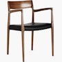 Moller Model 57 Armchair Moller Model 57 Armchair with Upholstered Seat