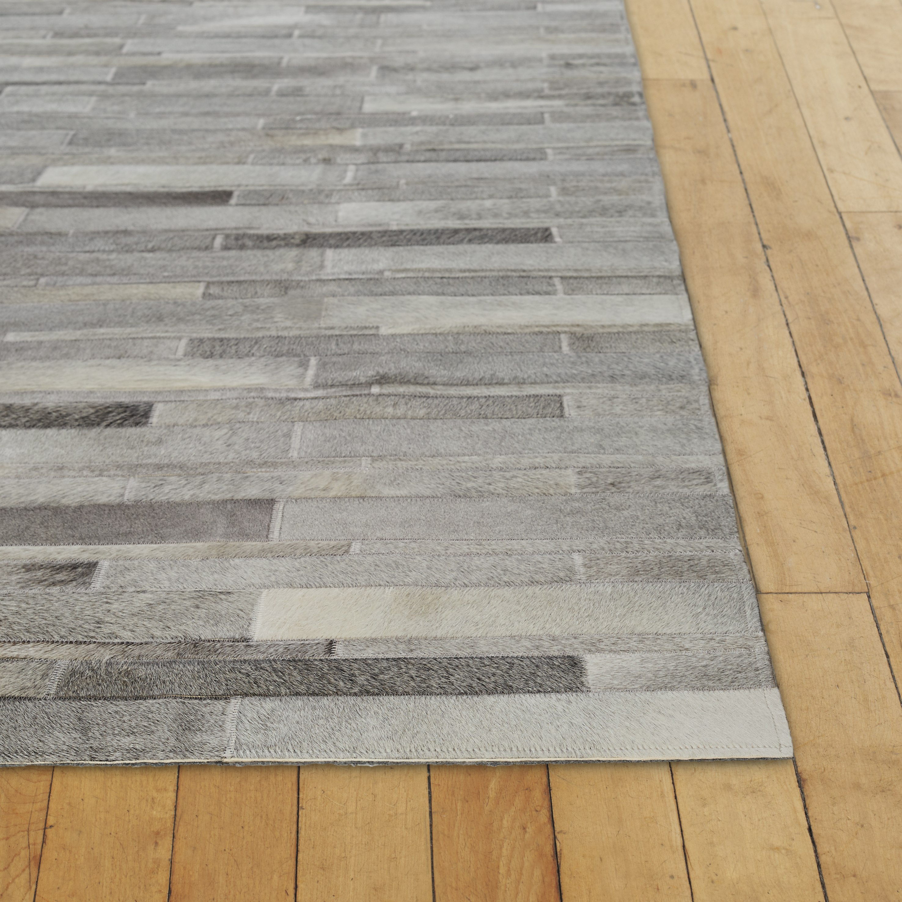 Thin Strip Cowhide Rug