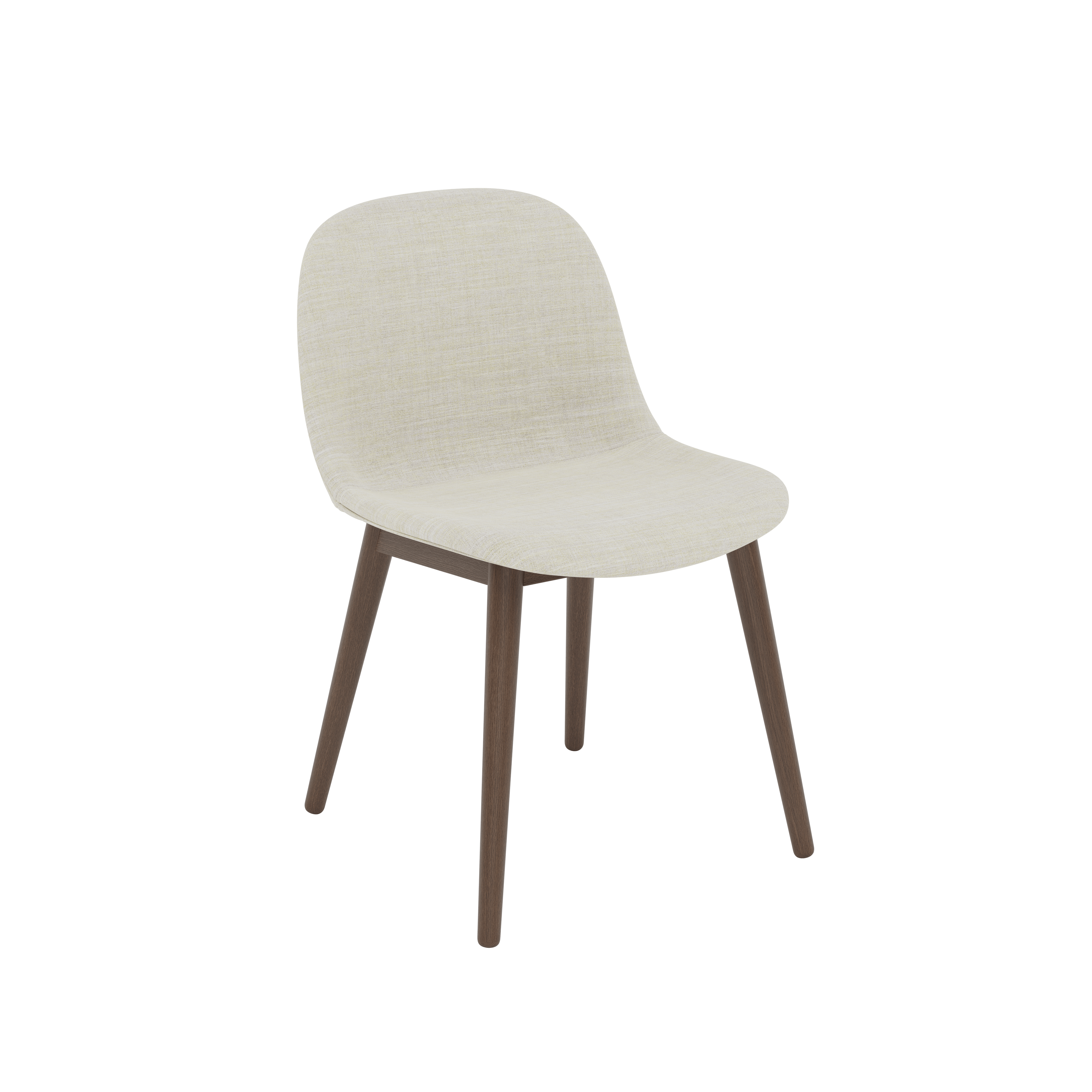 Fiber Dining Chair - Side Chair,  Remix,  223 Cream,  Dark Stained Oak