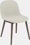 Fiber Dining Chair - Side Chair,  Remix,  223 Cream,  Dark Stained Oak
