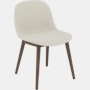 Fiber Dining Chair - Side Chair,  Remix,  223 Cream,  Dark Stained Oak