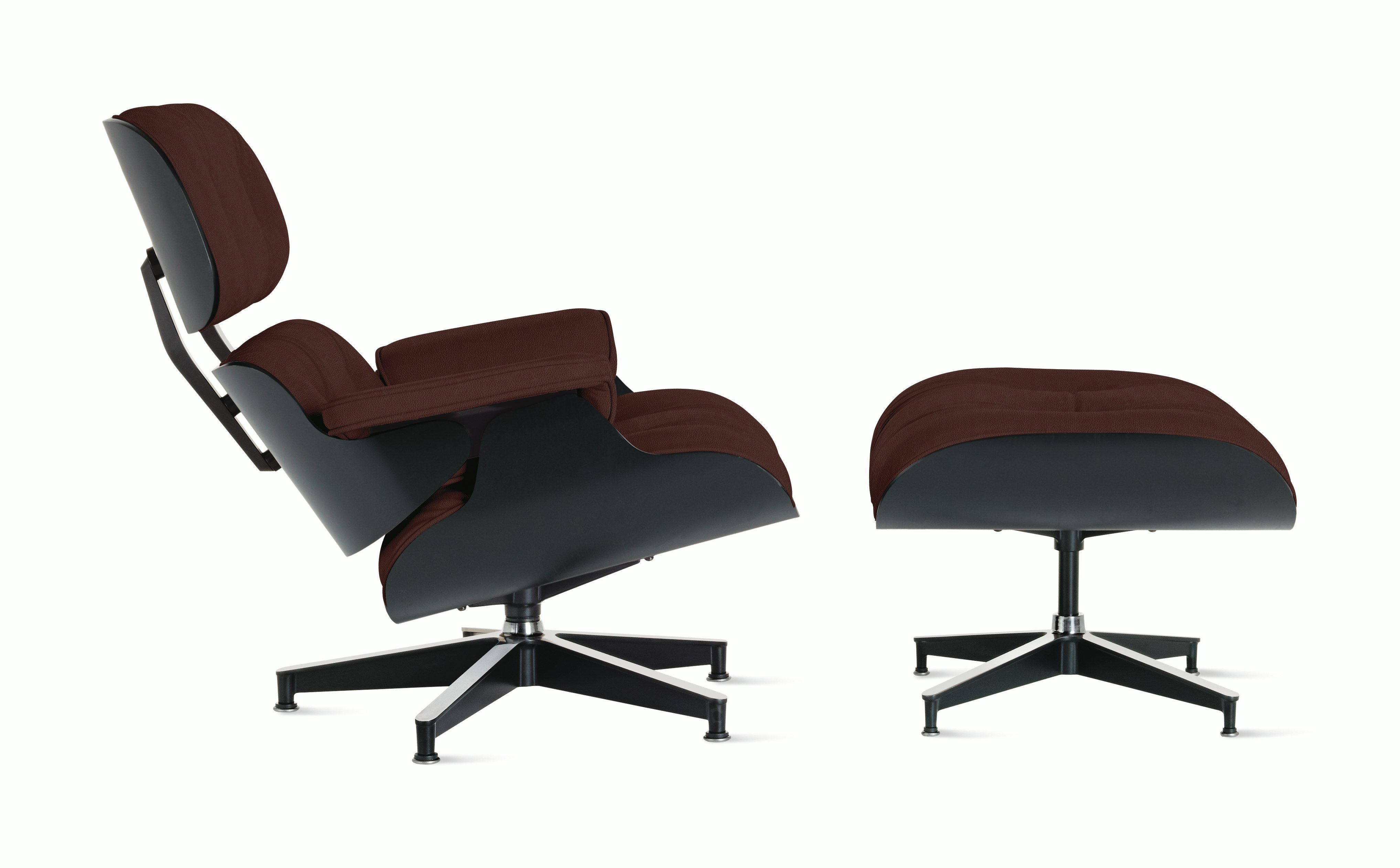 Eames Lounge and Ottoman in Prone and Stow leathers