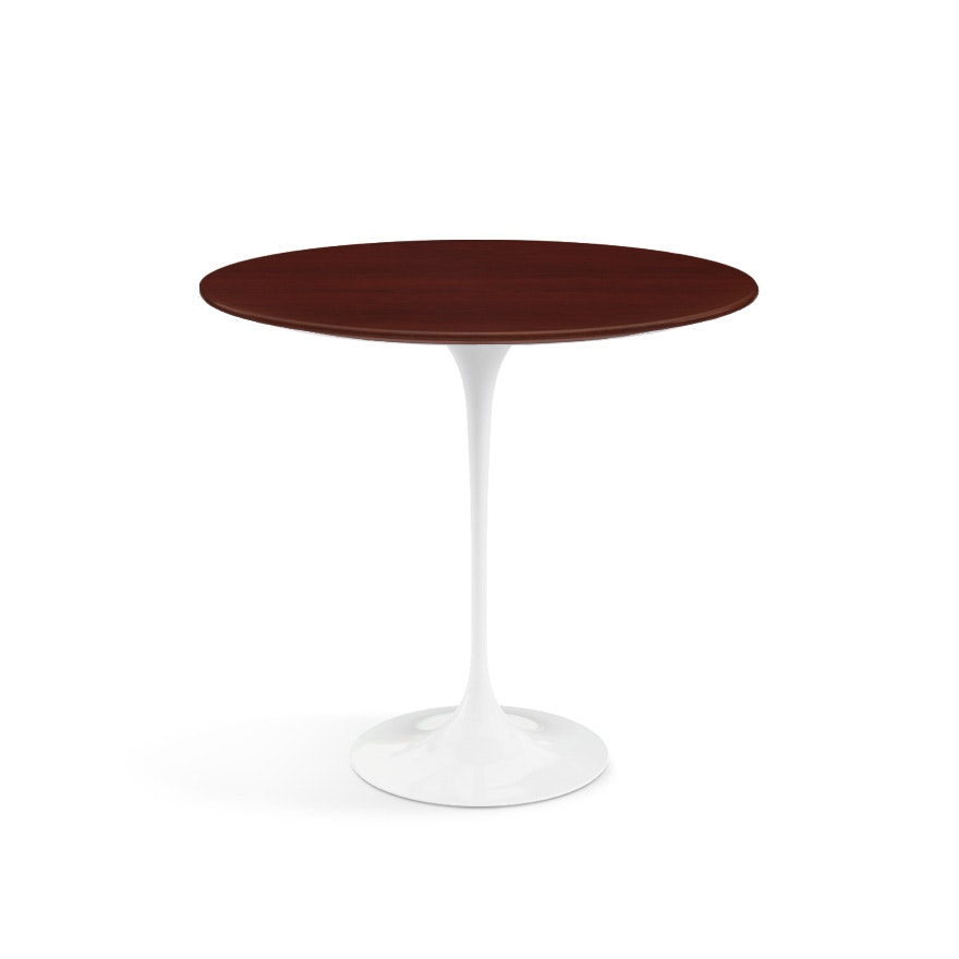 Saarinen Side Table - 22" Oval\Dark Cherry\White"