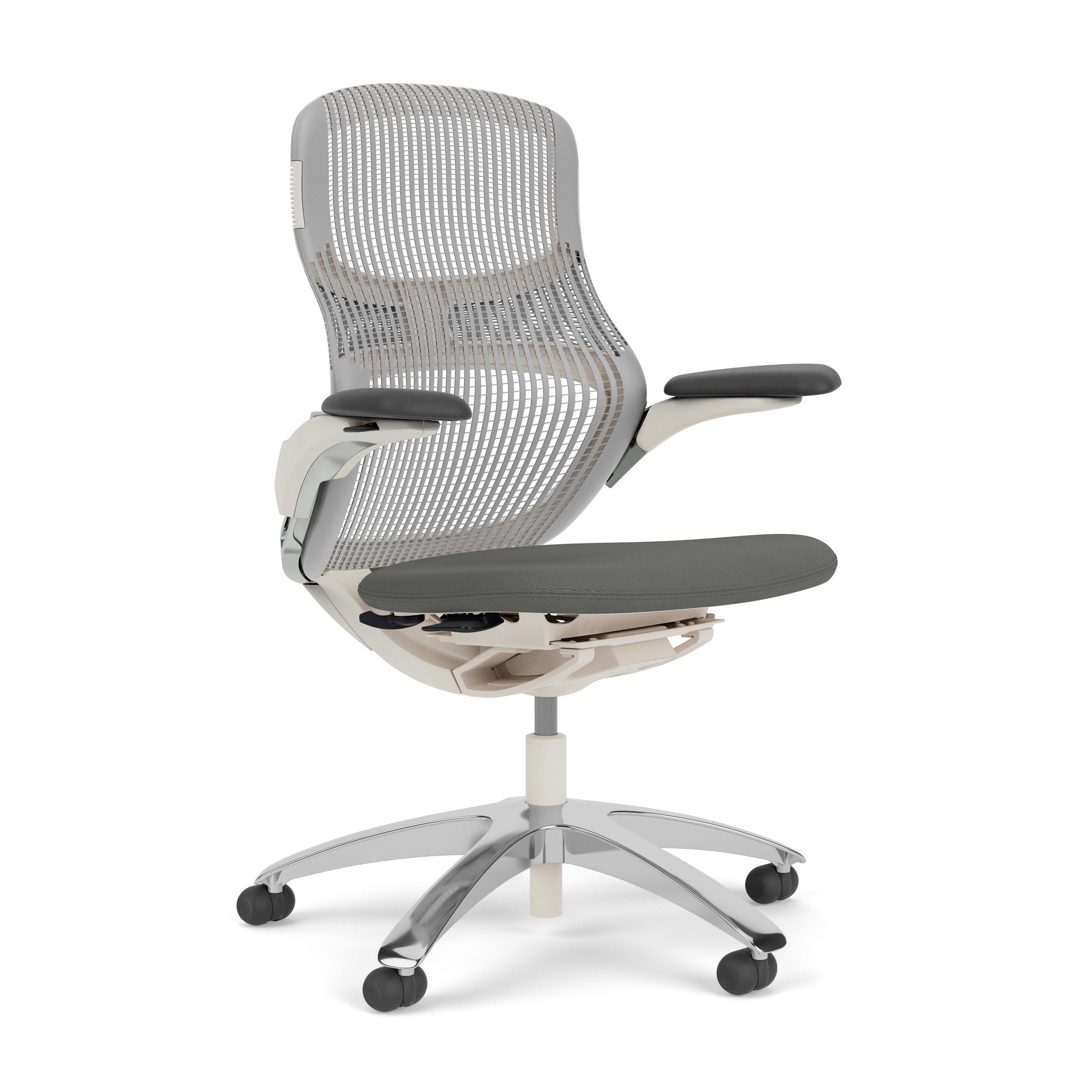 Generation Chair - Light, High Performance, Pebble, Generation, Pebble, Polished Aluminum, Hard Wheel