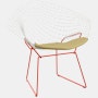 Bertoia Two-Tone Diamond Lounge Chair with Seat Pad