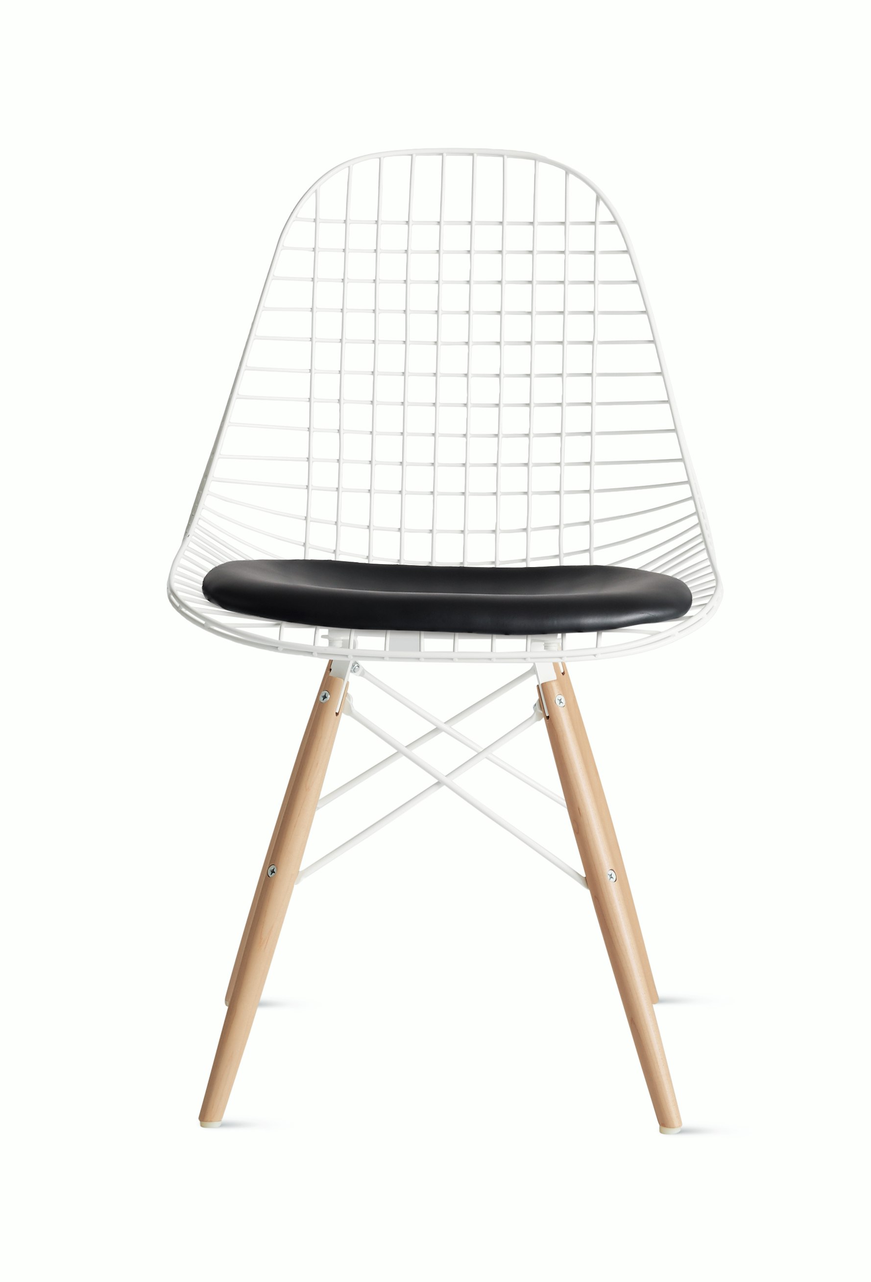 Eames Dowel-Leg Wire Chair with Seat Pad (DKW.5)